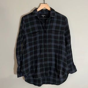 Madewell Oversized Softspun Flannel Shirt (Size XXS - S)